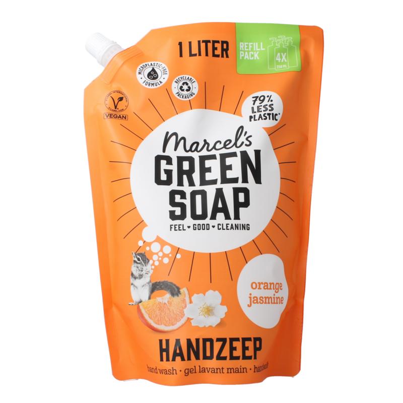 Marcel's Gr Soap Handzeep Sinaasappel & Jasmijn Navulling