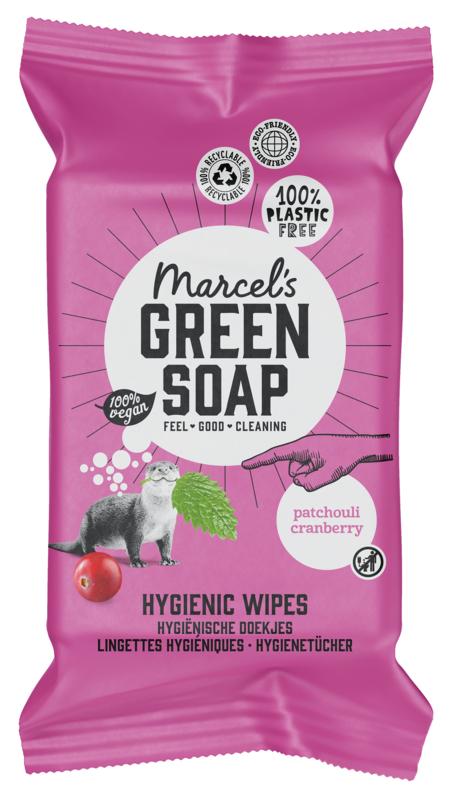 Marcel's Green Soap Cleansing Whipes Patchouli & Cranberry Bio