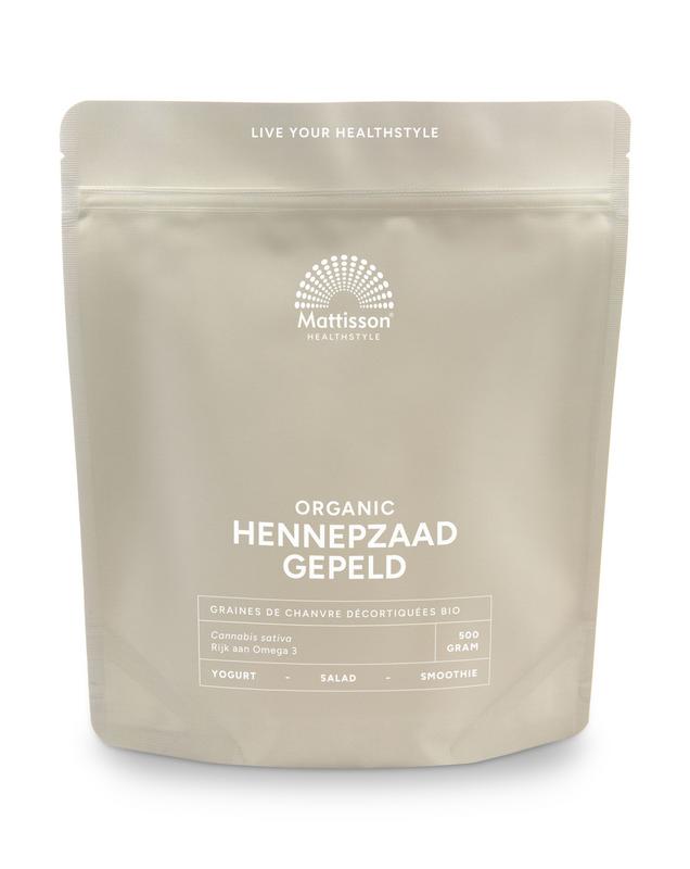 Mattisson Absolute Hemp Seeds Hulled Hennepzaad Gepeld Bio
