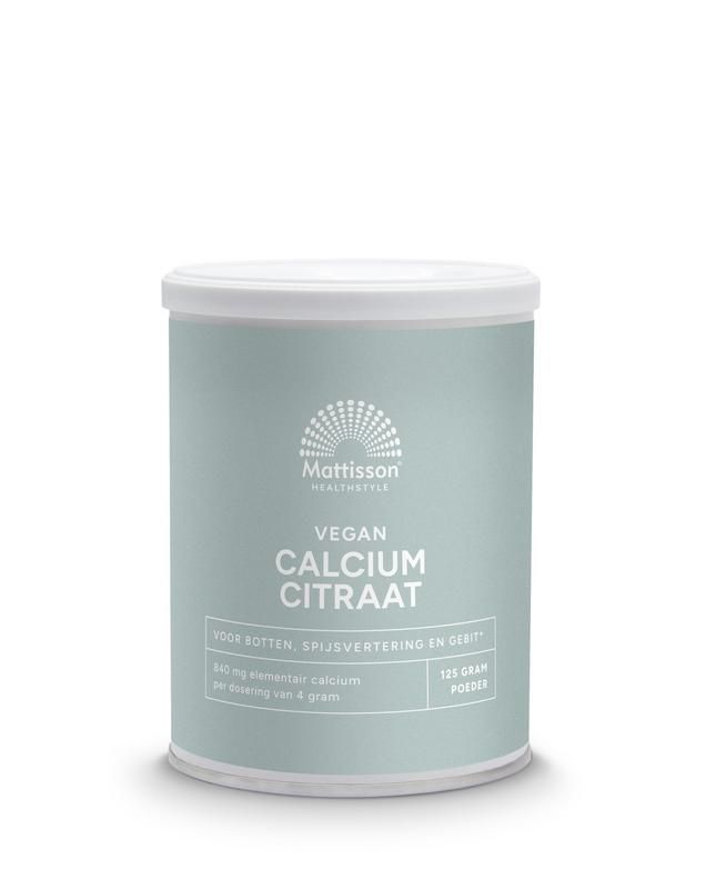 Mattisson Calcium Citraat Poeder - 21% Elementair Calcium