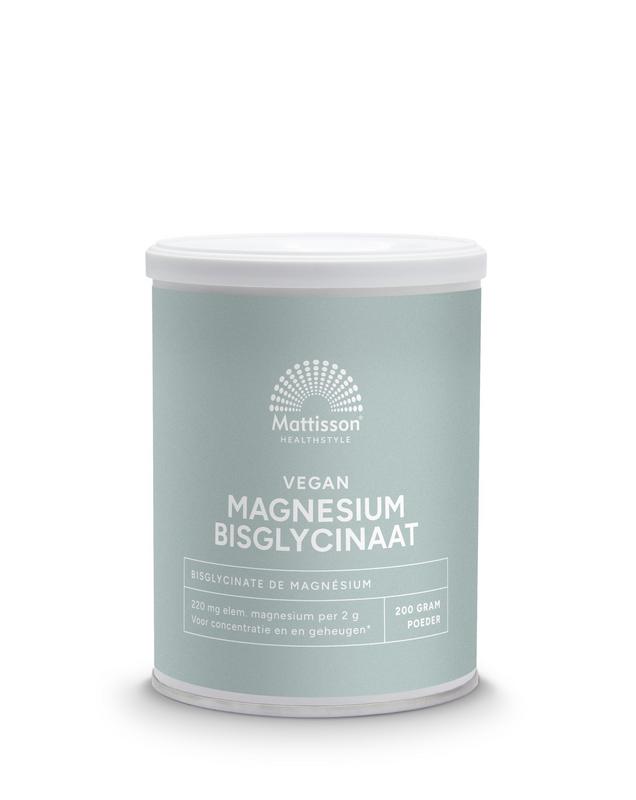 Mattisson Magnesium Bisglycinaat Poeder 11% Elem Magnesium