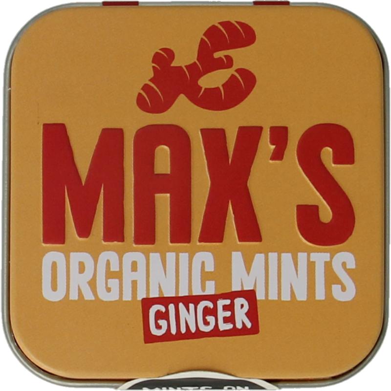 Max Mints Ginger Blikje Vierkant Bio
