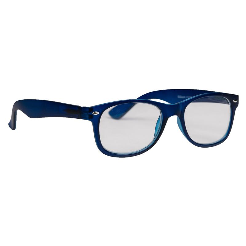 Melleson Eyewear Leesbril Wayfarer Mat Blauw +3.00
