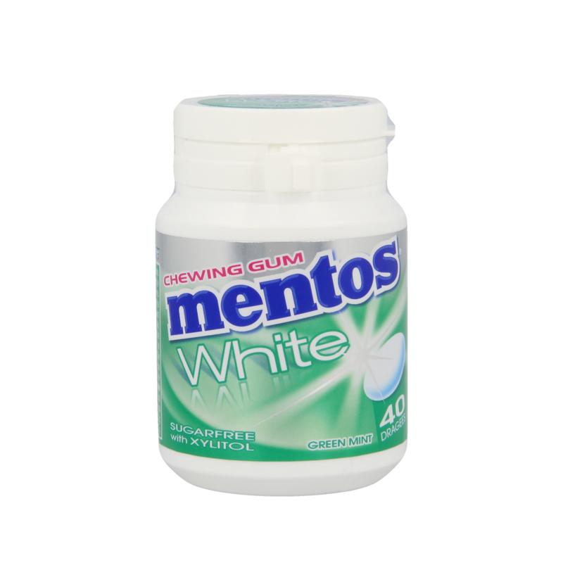 Mentos Gum Green Mint White Pot