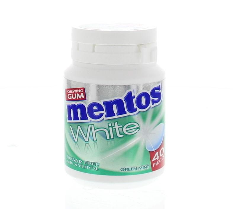 Mentos Gum Green Mint White Pot