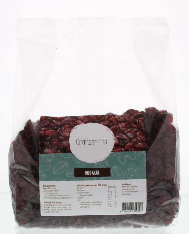 Mijnnatuurwinkel Cranberries Rietsuiker