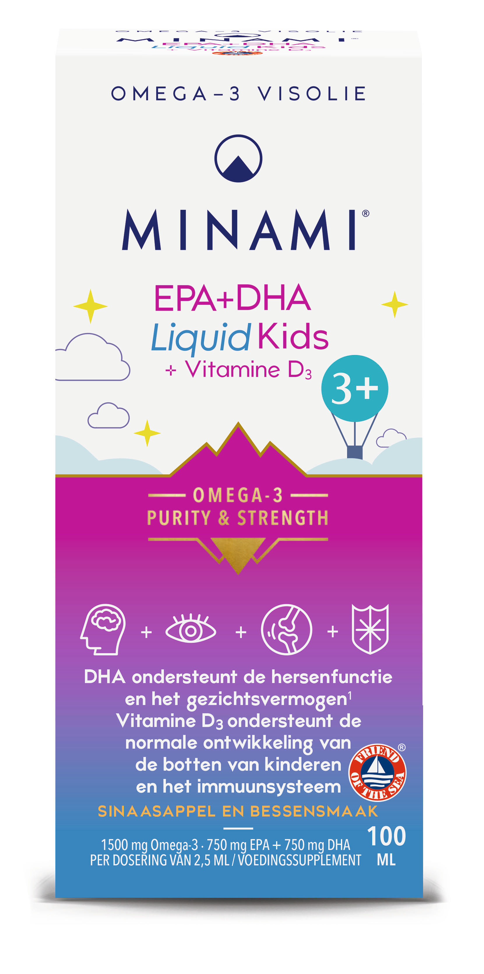 Minami Epa+Dha Liquid Kids + Vitamine D3
