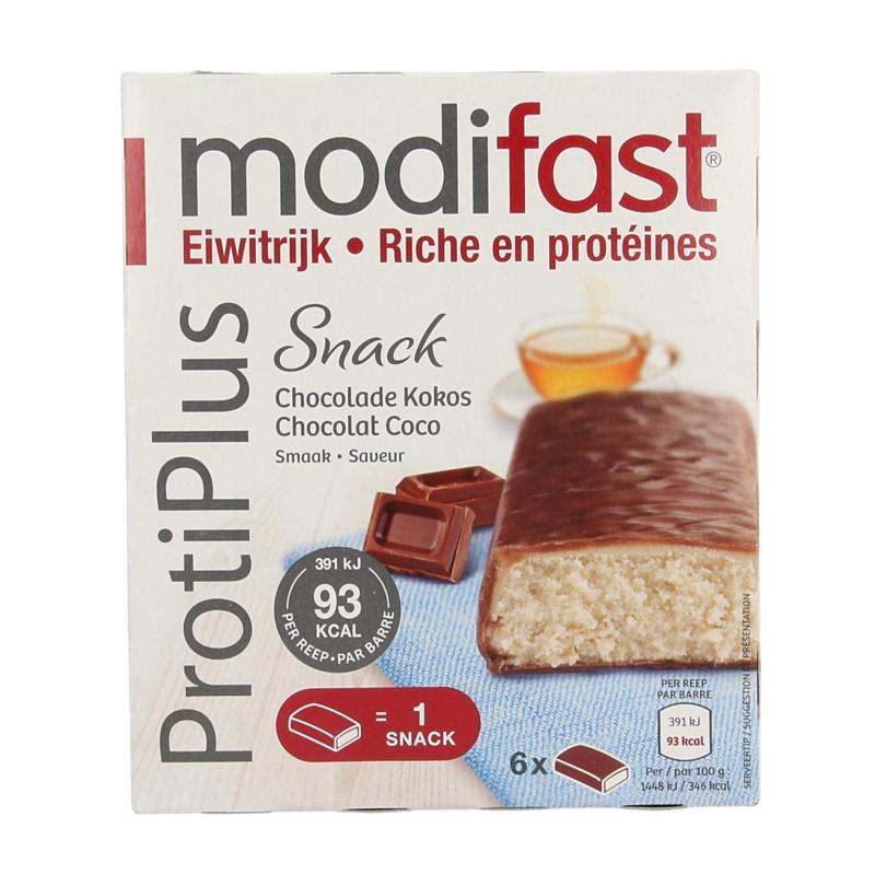 Modifast Protiplus Reep Melk Chocoladekokosnoot Afslankproduct