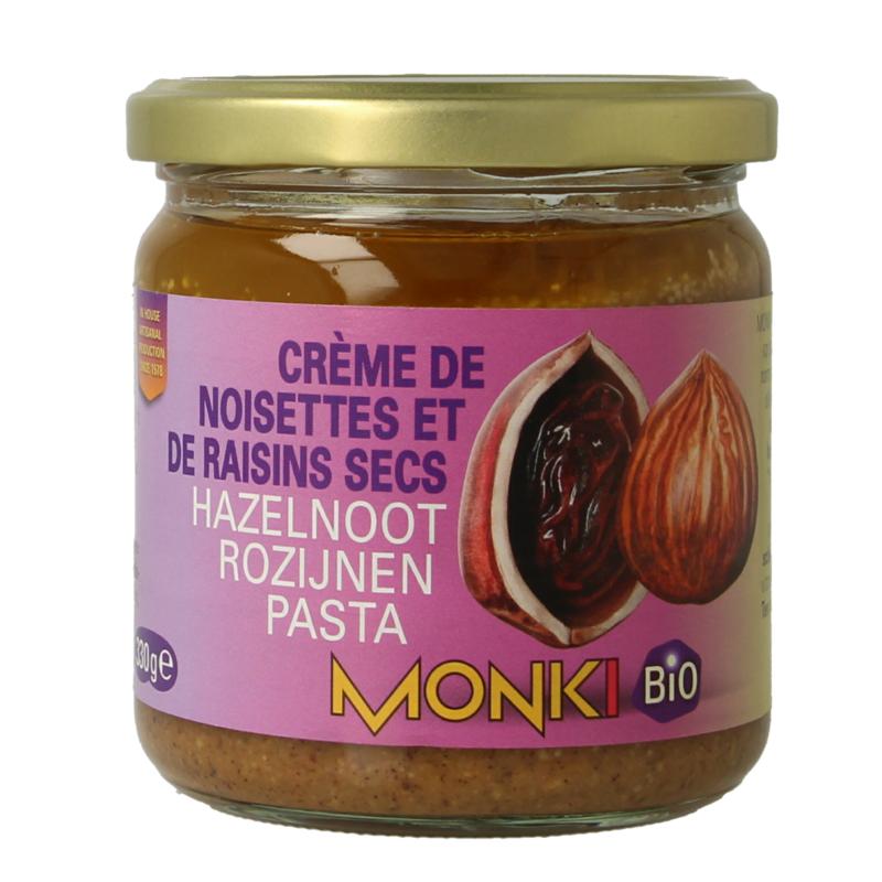 Monki Hazelnoten-Rozijnenpasta Eko Bio