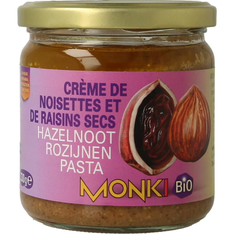 Monki Hazelnoten-Rozijnenpasta Eko Bio