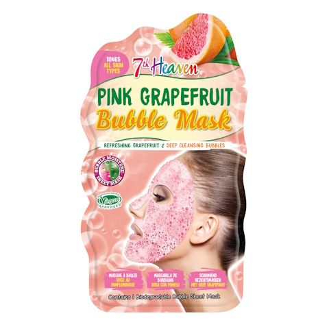 Montagne 7Th Heaven Face Mask Pink Grapefruit Bubble Sheet