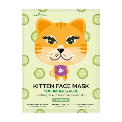 Montagne Kitten Sheet Face Mask Cucumber & Aloe