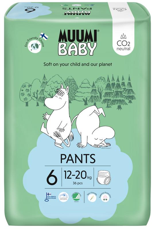 Muumi Baby Ecologische Luierbroekjes Maat 6 Junior 12-20Kg