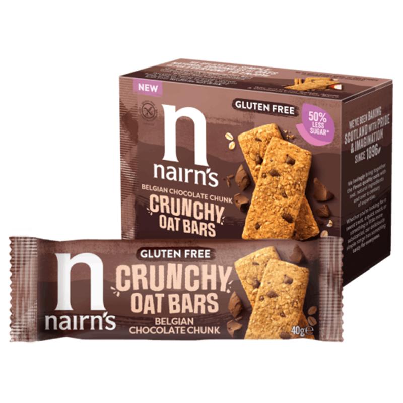 Nairns Crunchy Oat Bars Chocolate Belgian Glutenvrij