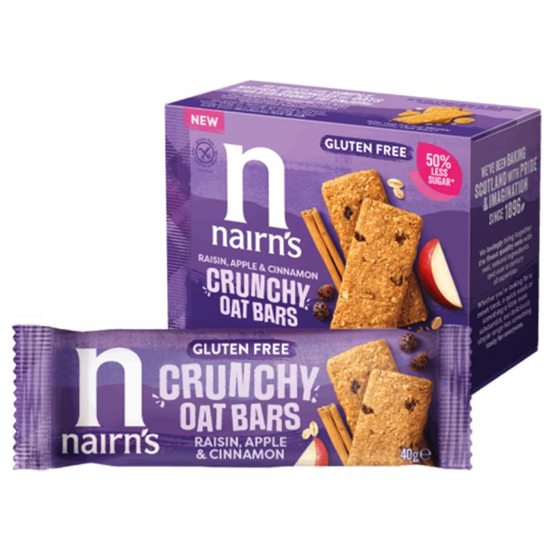 Nairns Crunchy Oat Bars Raisin Apple