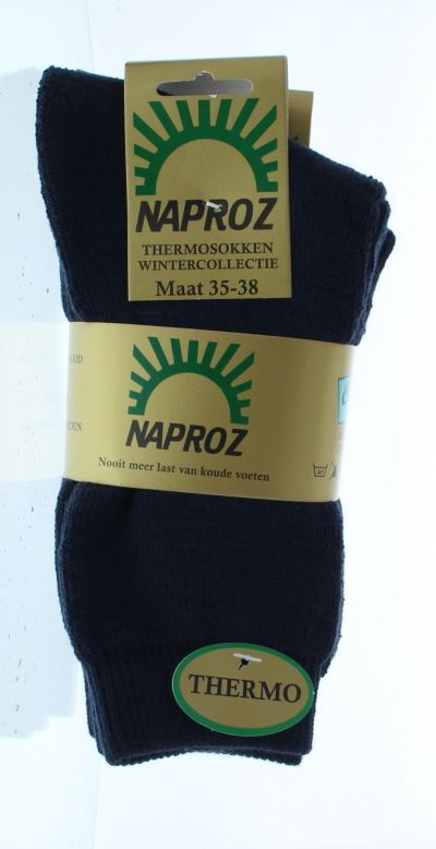 Naproz Thermo Sokken Blauw Maat 35-38