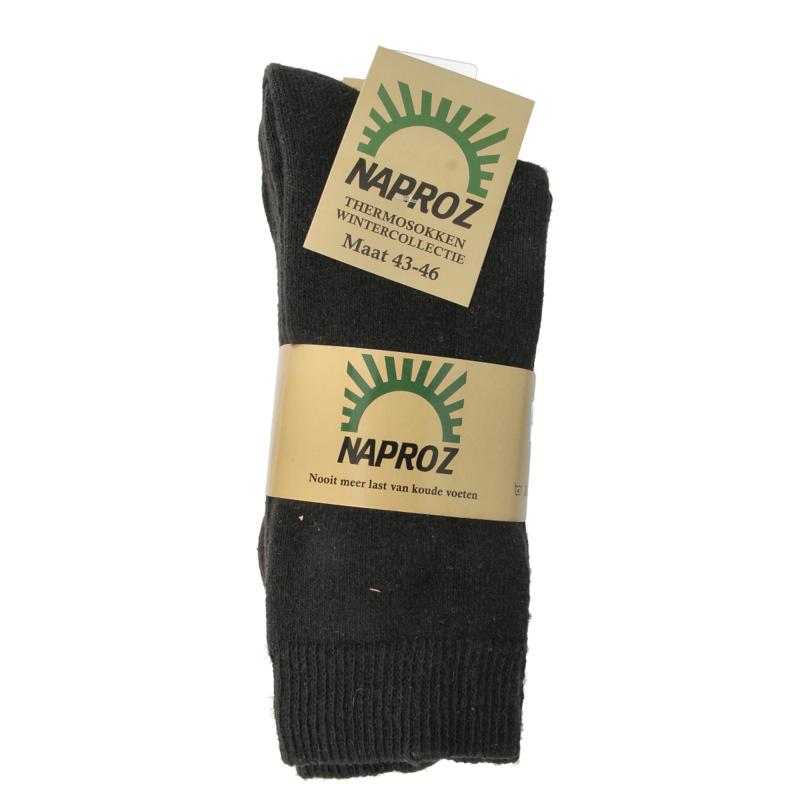 Naproz Thermo Sokken Zwart Maat 43-46