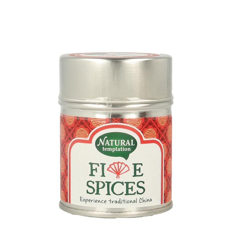 Natural Temptation Five Spices Blikje Natural Spices Bio