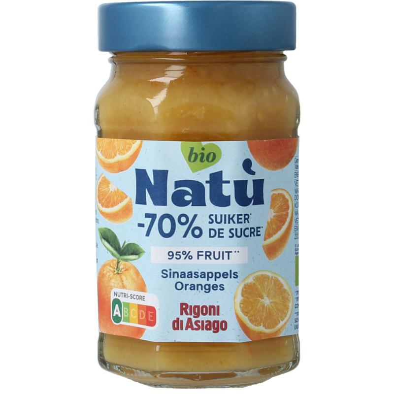Natu Sinasappel Jam -70% Suiker