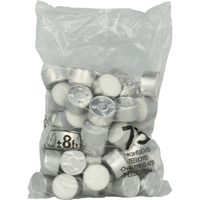 Neutraal Theelicht Wit 8Uur Zak