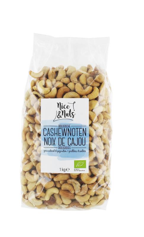 Nice & Nuts Cashewnoten Geroosterd En Gezouten Bio