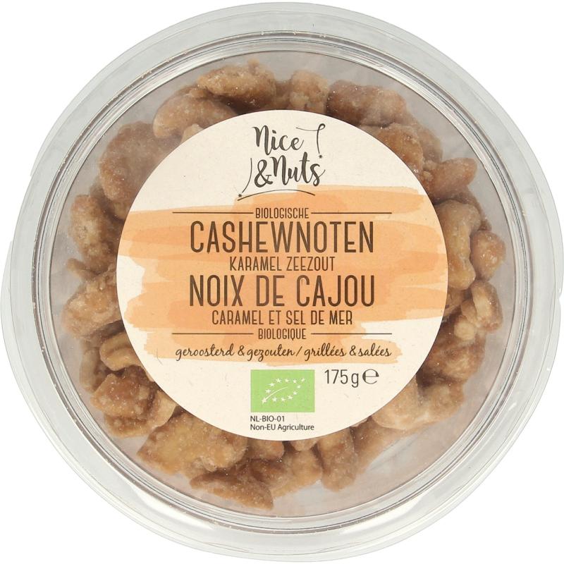 Nice & Nuts Cashewnoten Karamel Zeezout Geroosterd Bio