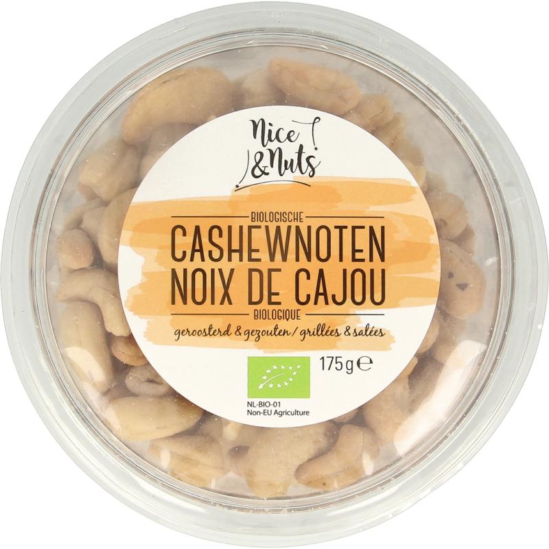Nice & Nuts Cashewnoten Met Zeezout Geroosterd Bio