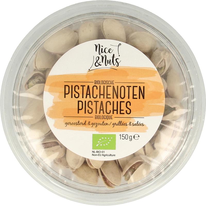 Nice & Nuts Pistache Noten In Dop Gezouten Geroosterd Bio