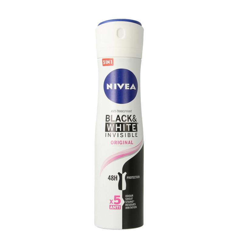Nivea Deodorant Invisible Black & White Spray Original