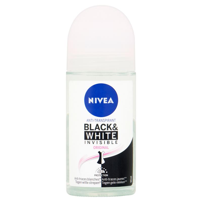 Nivea Deodorant Roller Invisible Black & White Clear