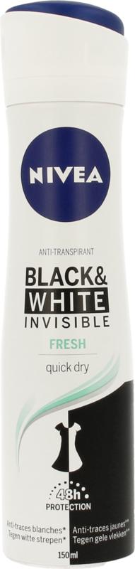 Nivea Deodorant Spray Invisible Black & White Fresh