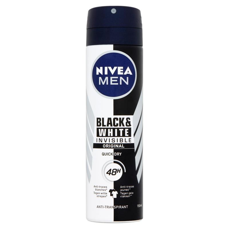 Nivea Men Deodorant Spray Invisible Black & White