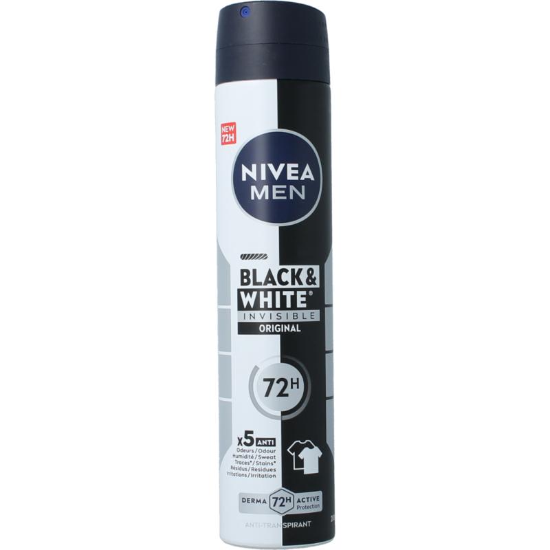 Nivea Men Deodorant Spray Invisible Black & White