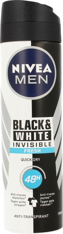 Nivea Men Deodorant Spray Invisible Black & White Fresh