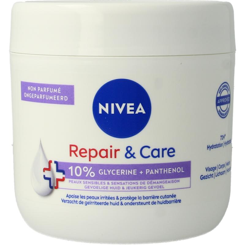 Nivea Repair & Care Bodycreme Fragrance Free Sensitive