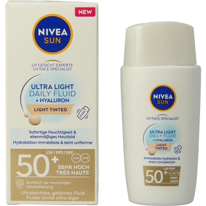 Nivea Sun Face Daily Fluid Spf50 Tint Light
