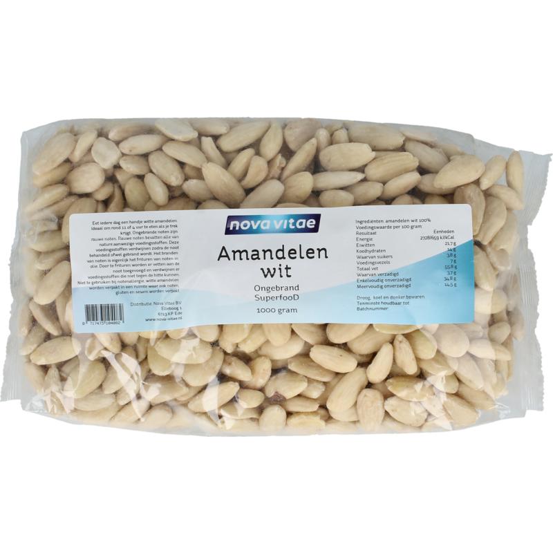 Nova Vitae Amandelen Wit Ongebrand Raw