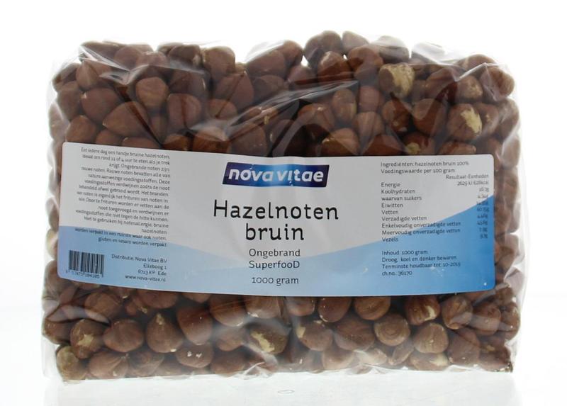 Nova Vitae Hazelnoten Bruin Ongebrand Raw