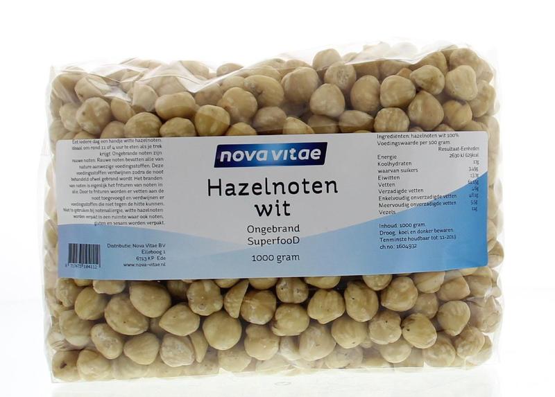 Nova Vitae Hazelnoten Wit Ongebrand Raw