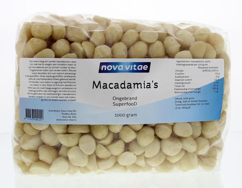 Nova Vitae Macadamia Ongebrand Raw