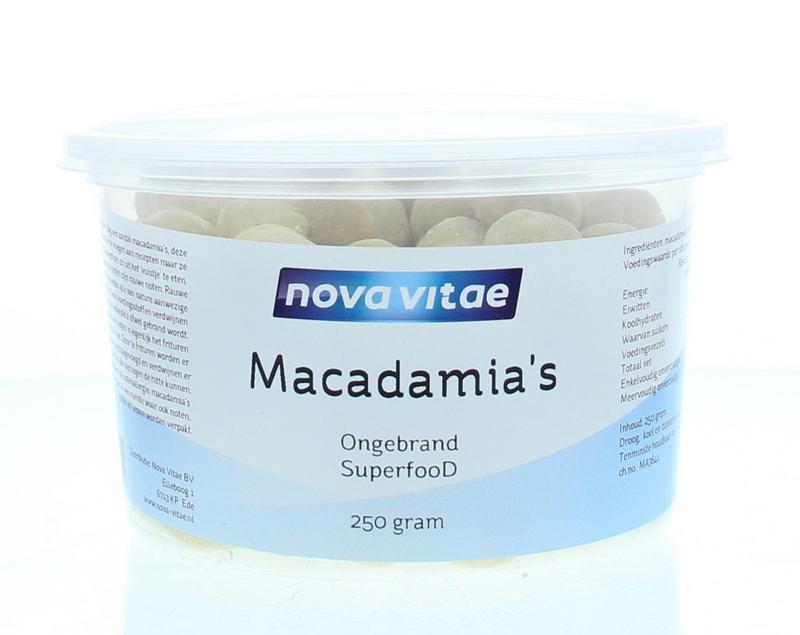 Nova Vitae Macadamia Ongebrand Raw