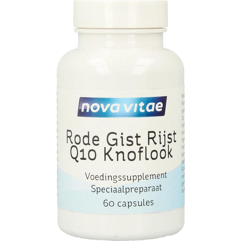 Nova Vitae Rode Gist Rijst+ Q10 + Knoflook
