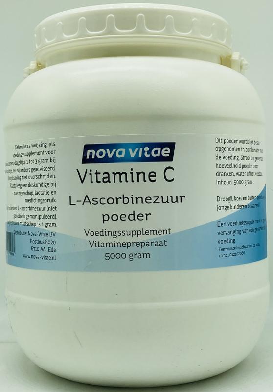 Nova Vitae Vitamine C Ascorbinezuur Poeder