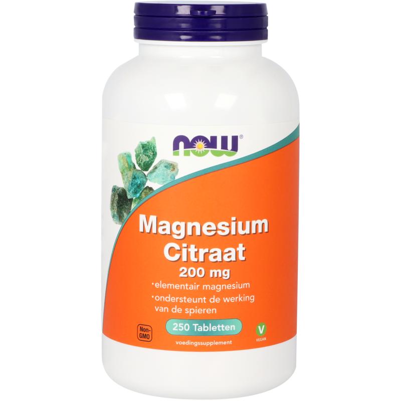 Now Magnesium Citraat 200 Mg