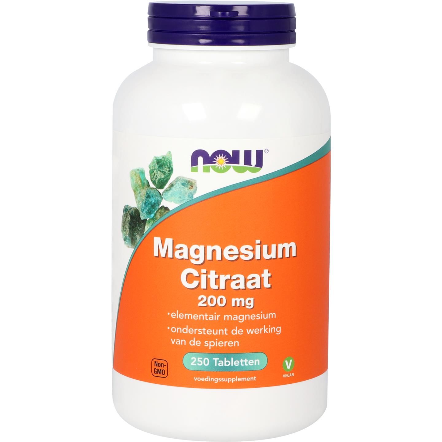 Now Magnesium Citraat 200 Mg
