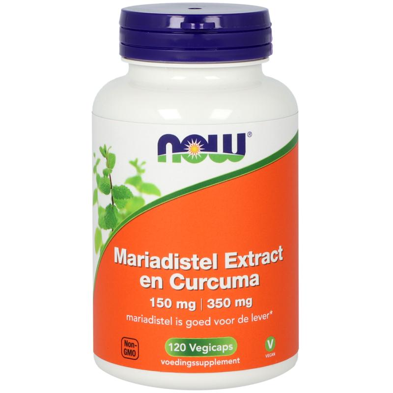 Now Mariadistel Extract 150Mg En Curcuma 350Mg