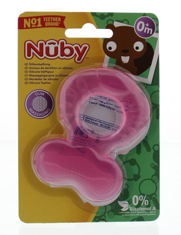 Nuby Siliconen Bijtring Vis 0 Maanden