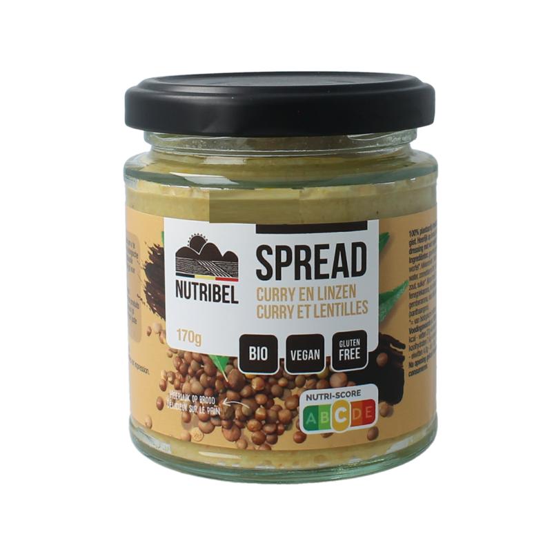 Nutribel Curry Linzen Spread Glutenvrij Bio