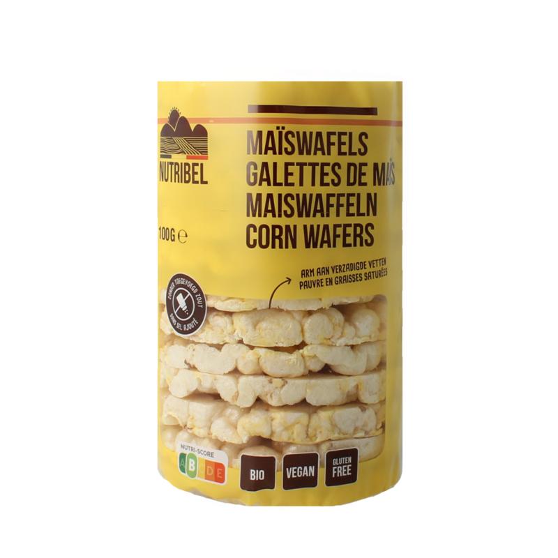 Nutribel Maiswafels Zonder Zout Glutenvrij Bio