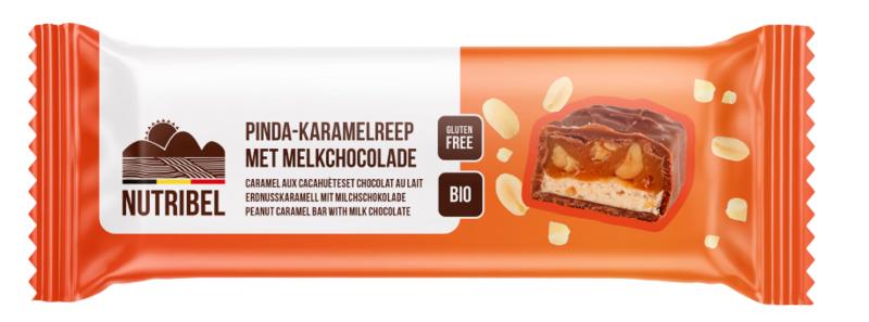 Nutribel Pinda Karamel Reep Melkchocolade Bio